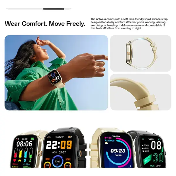 Weofly Active 3 Bluetooth Calling Smartwatch - Image 5